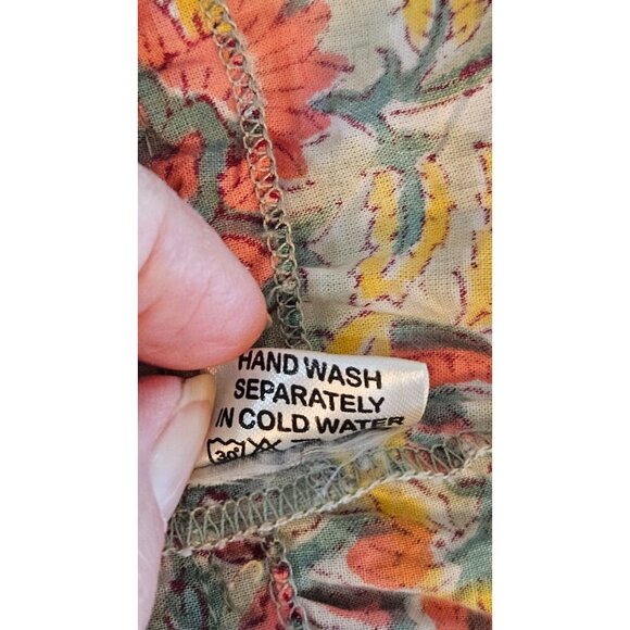 Perry Walker Collective Jenny Mini Dress Size 6 size 8 Boho Floral Green Pink - Picture 8 of 12